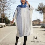مانتو سه رنگ مغزی دوزی
