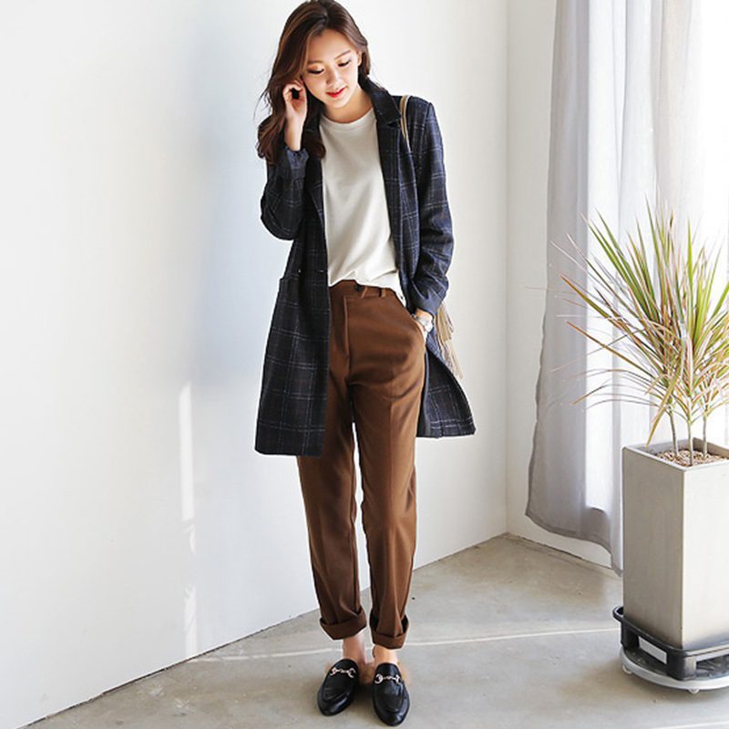 شلوار نسکافه ای با چه رنگی ست میشه ؟ | گالری مانتو میرداماد 2016 autumn and winter women s straight thick woolen full length pants plus big size casual شلوار نسکافه ای با چه رنگی ست میشه ؟ | شلوار نسکافه ای 2016 autumn and winter women s straight thick woolen full length pants plus big size casual