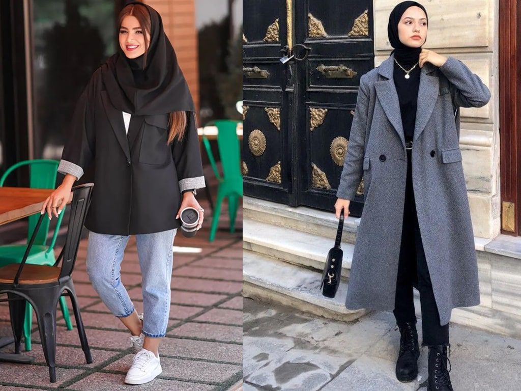 مدل های مختلف مقنعه و جذابیت ترکیب رنگی آنها | گالری مانتو میرداماد ست کردن مقنعه 2 ست کردن مانتو با مقنعه اداری