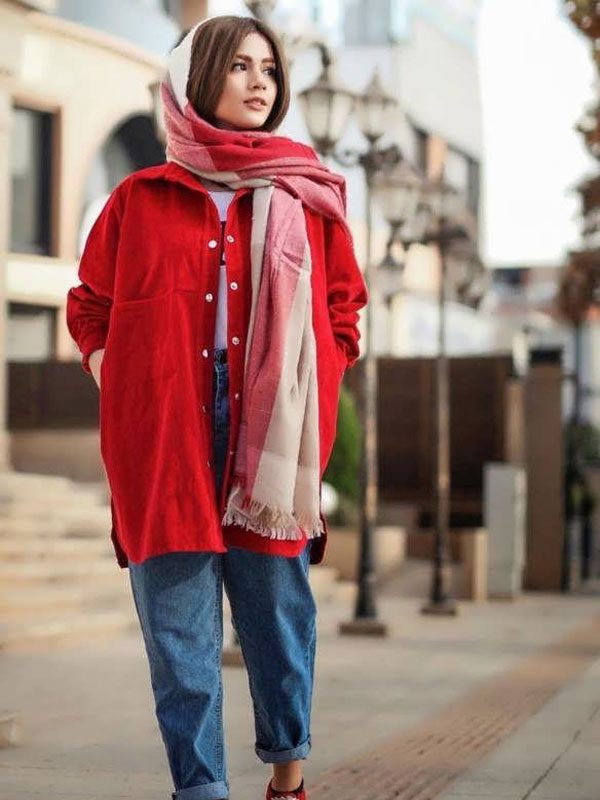انواع ست شلوار مام فیت با مانتو | گالری مانتو میرداماد Matching mom style pants with a coat mantocity 3 ست شلوار مام فیت با مانتو