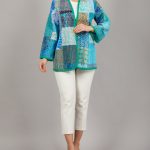 مانتو ابریشم تیکه دوزی