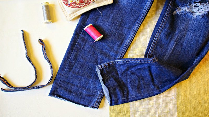 چطور شلوار جین را کوتاه کنیم ؟ | گالری مانتو میرداماد