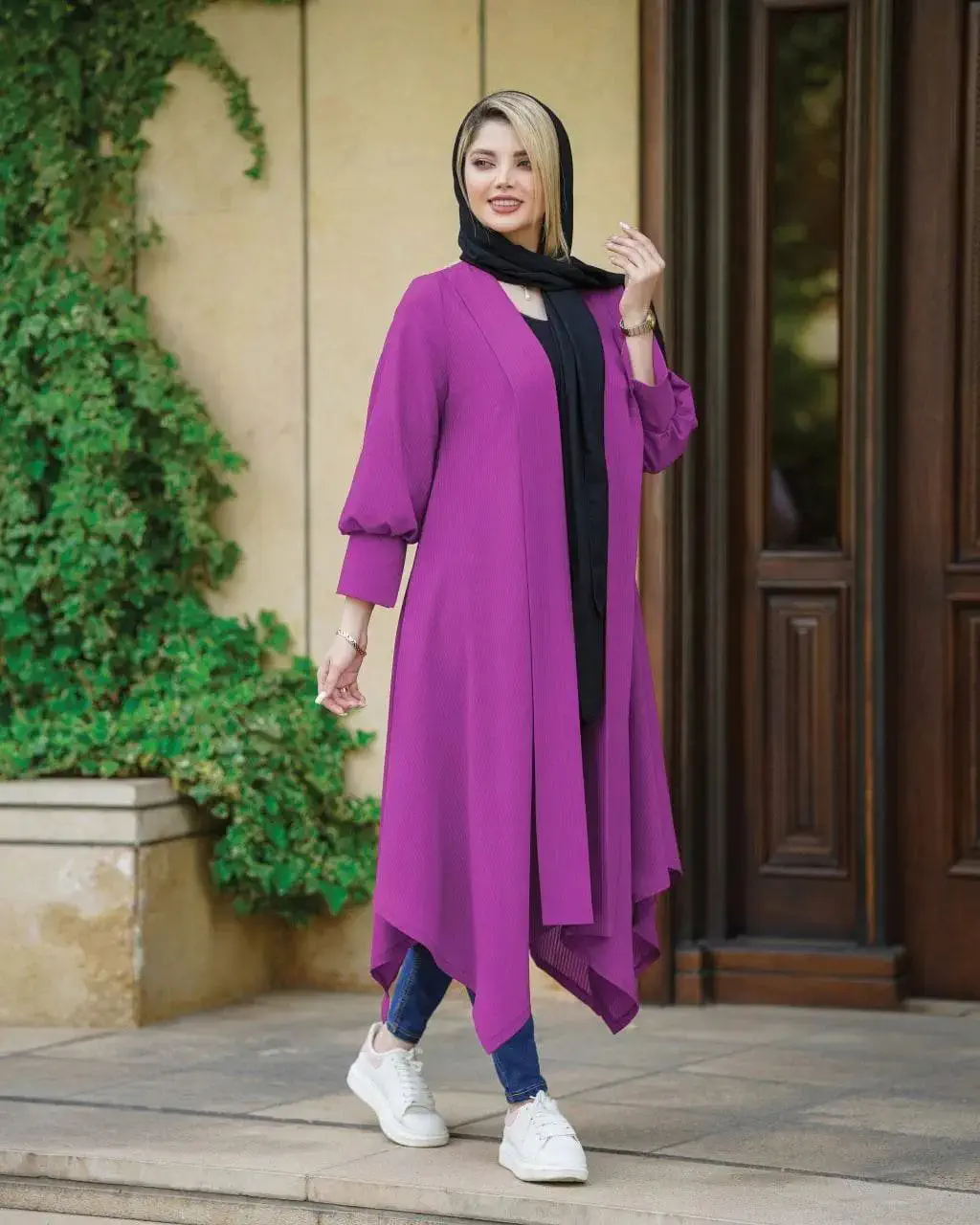 بهترین روش برای ست کردن مانتو بنفش