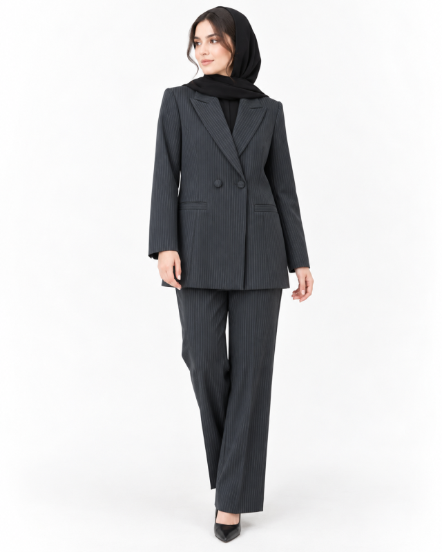 گالری مانتو میرداماد | مانتو Modern Pinstripe Suit Lookbook