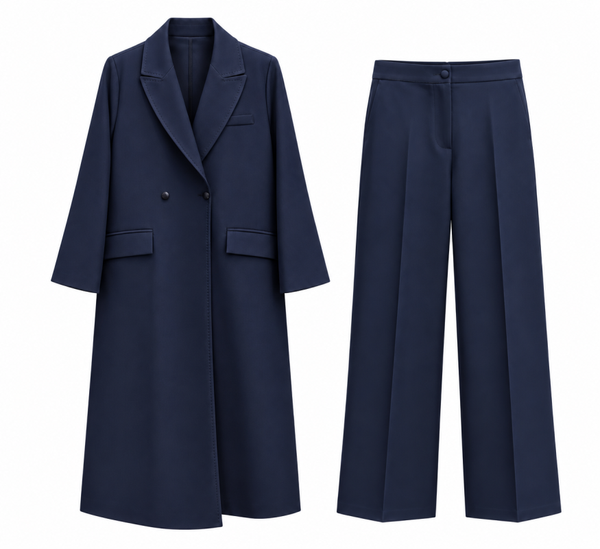گالری مانتو میرداماد | مانتو Navy Tailored Coat and Trousers